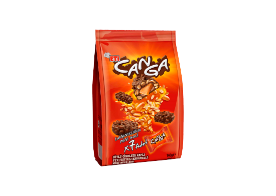 Sütlü Çikolata Kaplı Yer Fıstıklı Karamelli Mini Nuga Bar Eti Canga 140